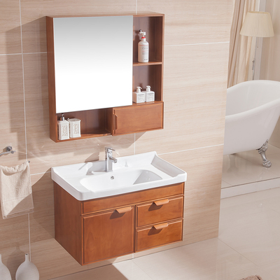 克麗菲兒橡木浴室柜 衛(wèi)浴柜洗面洗臉盆洗手臺(tái)盆組合KL-2873帶鏡柜